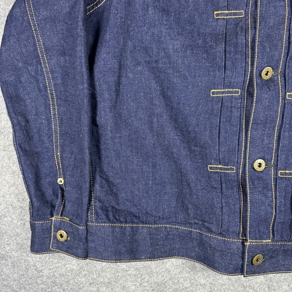 Japan Blue Jeans Type 1 Selvedge Denim Jacket Indigo Made in Japan 38 Buckleback - Picture 4 of 16